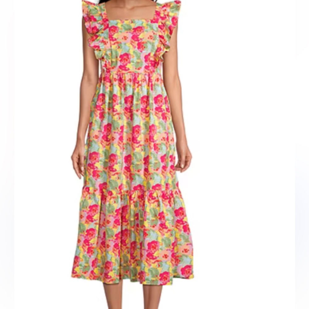 Floral Ruffle Midi Dress